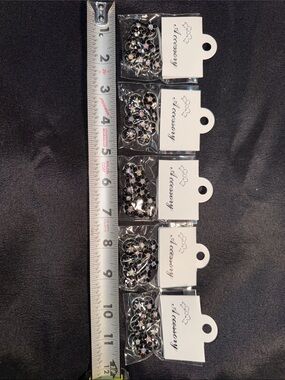 Accessory Black Iridescent Hair Charms by